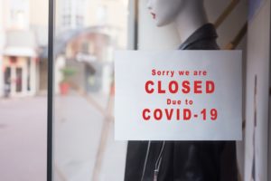 Sorry we are closed due to Covid-19 signage